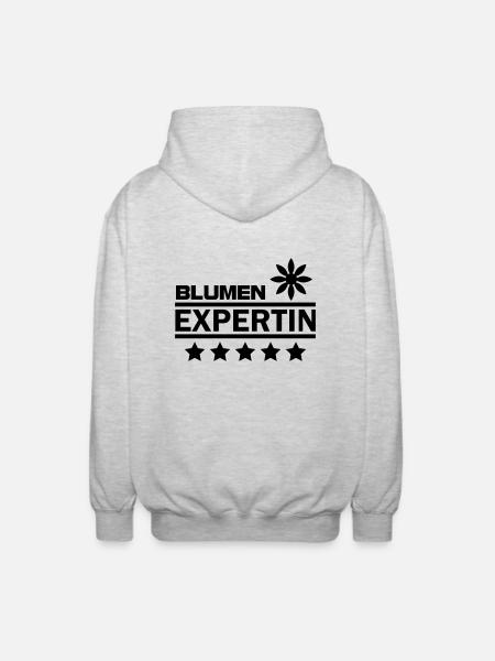 blumen expertin - Unisex Kapuzenjacke - Hellgrau meliert