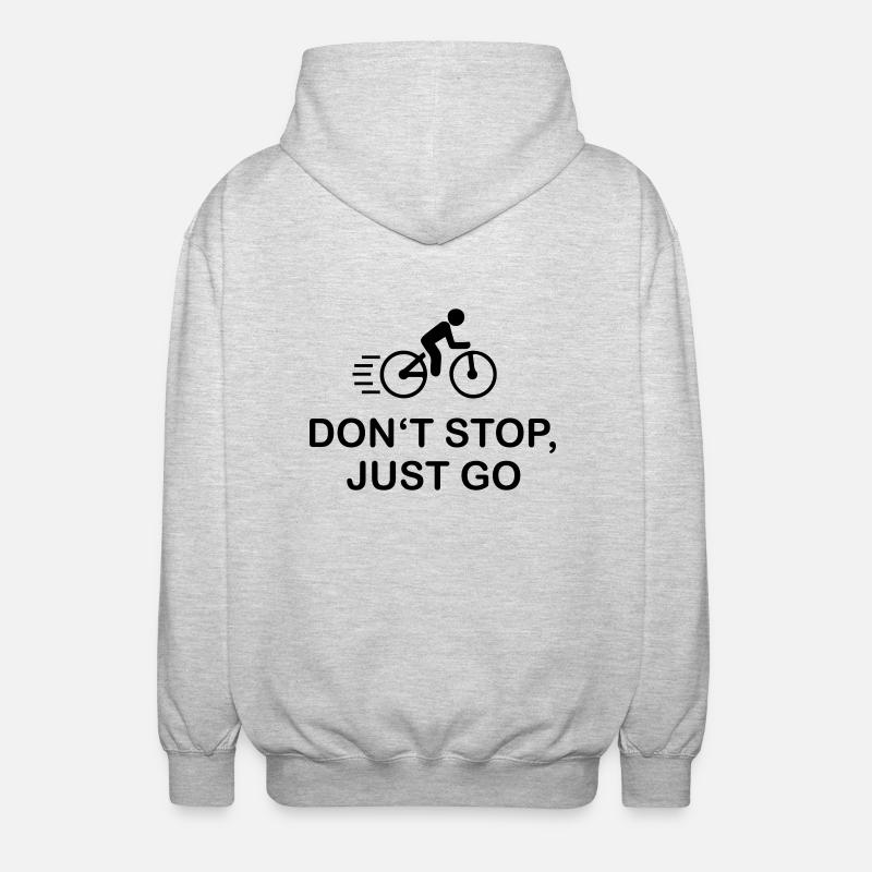 Fahrrad - Unisex Kapuzenjacke - Hellgrau meliert