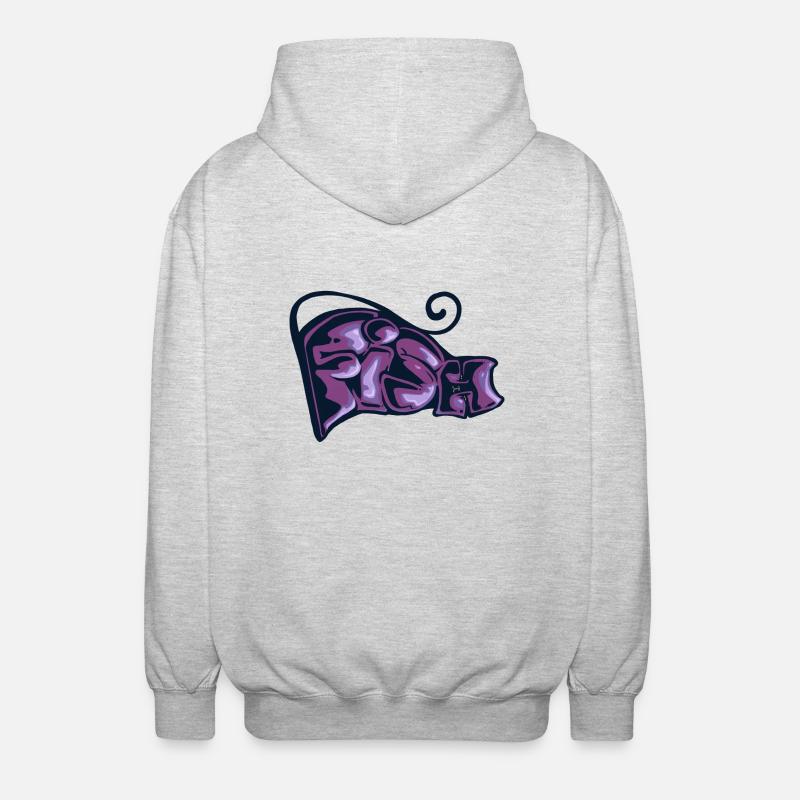 Graff Katze - Unisex Kapuzenjacke - Hellgrau meliert