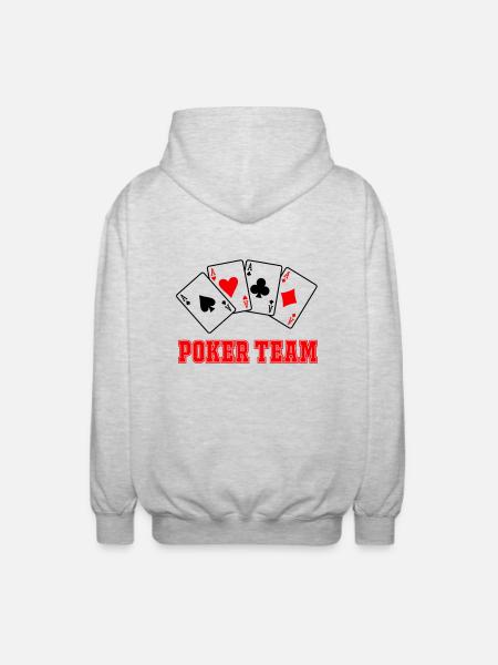 Poker Team - Unisex Hooded Jacket - light heather grey