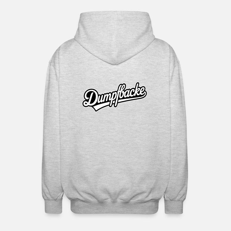 Dullfbacke - Funny German Memes - Unisex Hooded Jacket - light heather grey