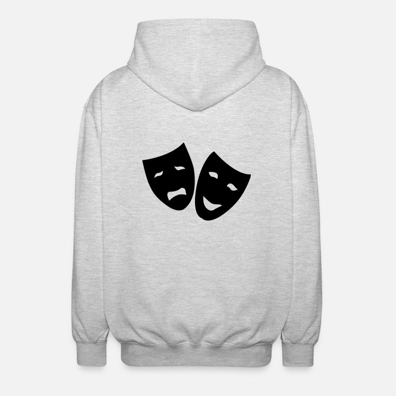 Masken - Unisex Kapuzenjacke - Hellgrau meliert