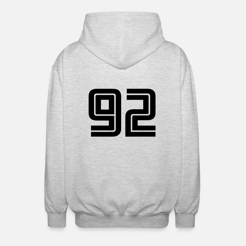 92 - Unisex Kapuzenjacke - Hellgrau meliert