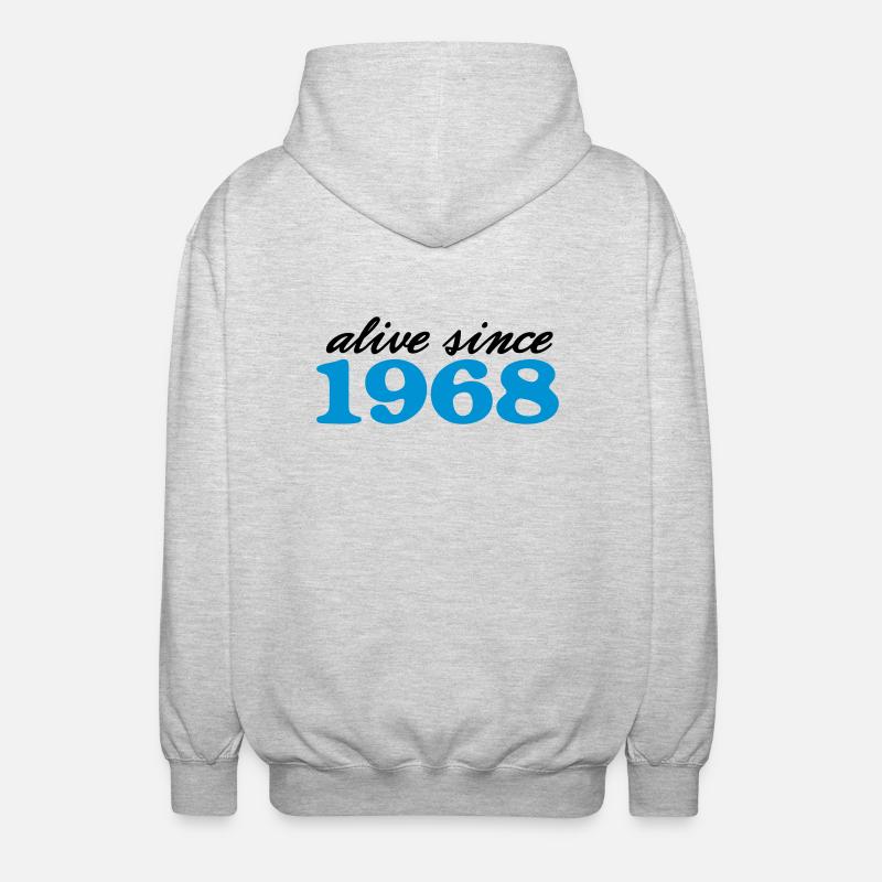 alive since 1968 - Unisex Kapuzenjacke - Hellgrau meliert