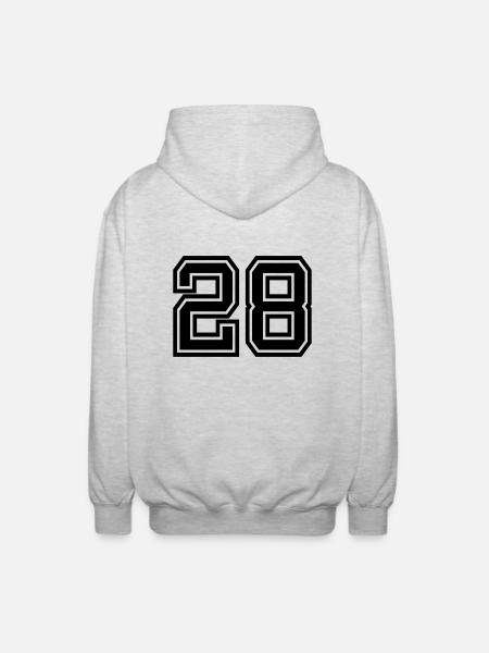 28 - Unisex Kapuzenjacke - Hellgrau meliert