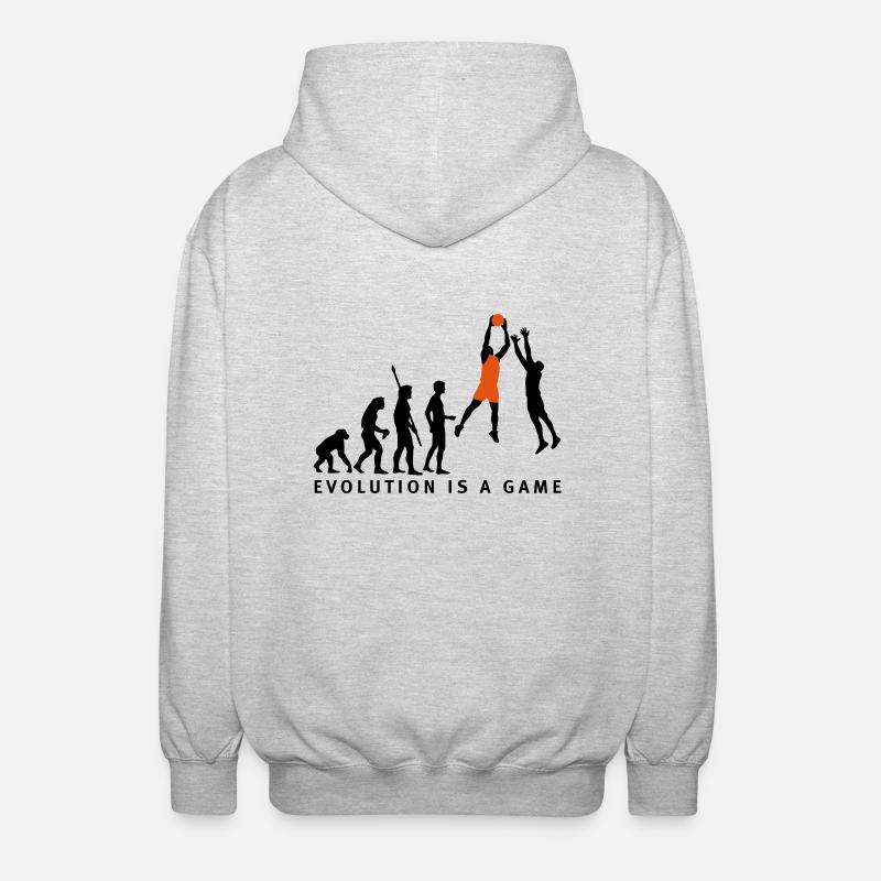 evolution_basketball_072011_d_2c - Veste à capuche unisexe - gris clair chiné