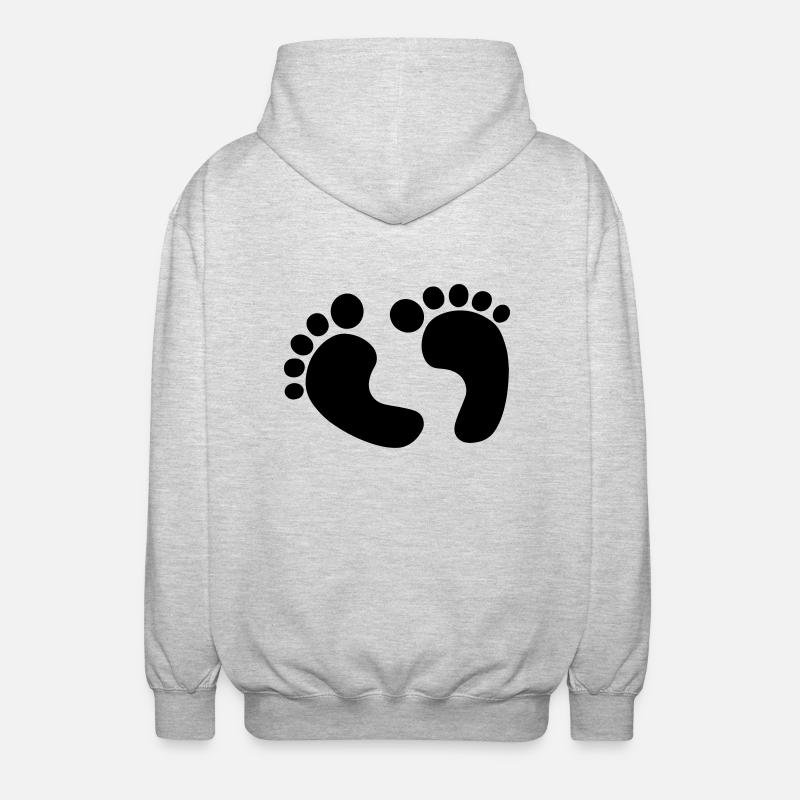 Pieds de Bébé - Veste à capuche unisexe - gris clair chiné