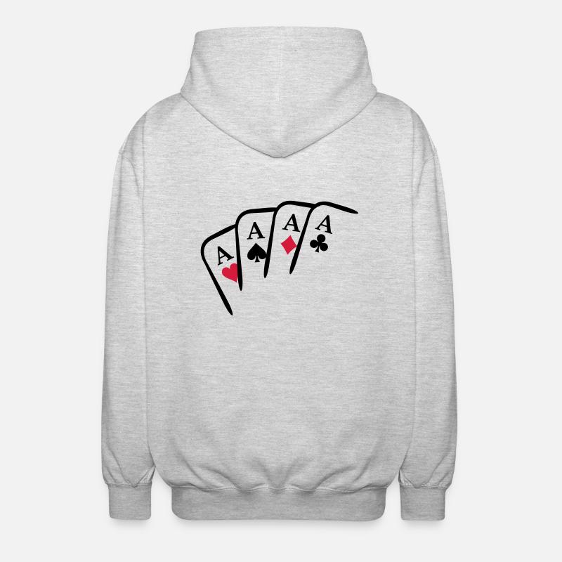 As Design Karten - Unisex Kapuzenjacke - Hellgrau meliert
