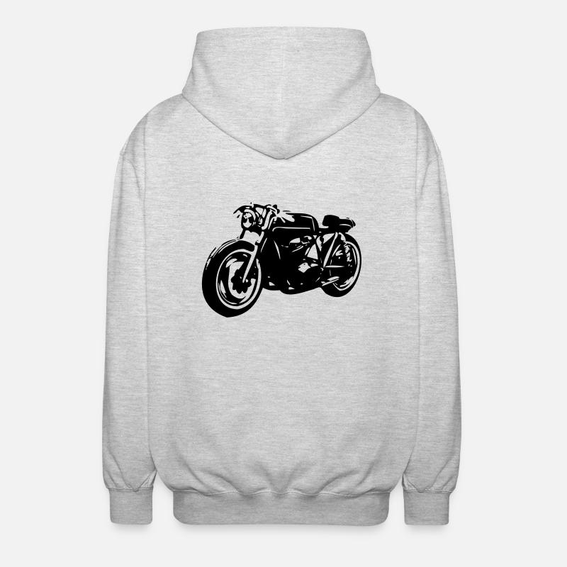 caferacer - Unisex Kapuzenjacke - Hellgrau meliert