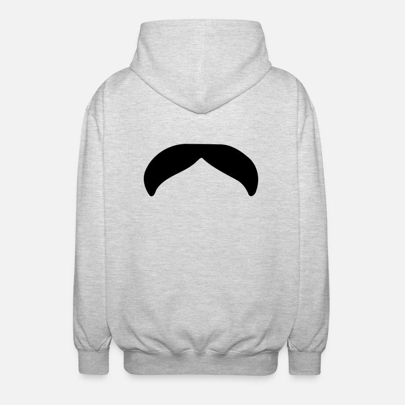 Barbe moustache moustache Moustache 1C. - Veste à capuche unisexe - gris clair chiné