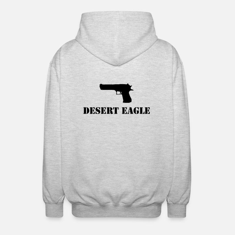 desert_eagle - Unisex Hooded Jacket - light heather grey