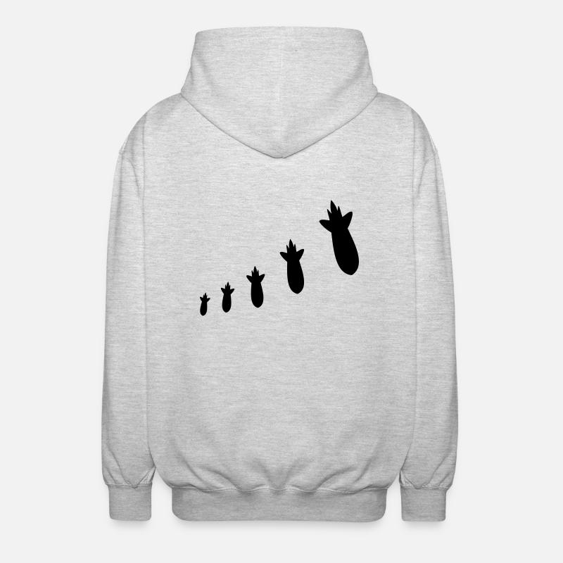 Bombs - Veste à capuche unisexe - gris clair chiné