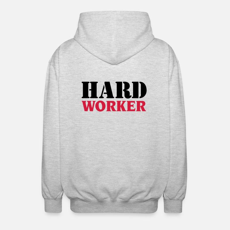 Hard worker - Veste à capuche unisexe - gris clair chiné