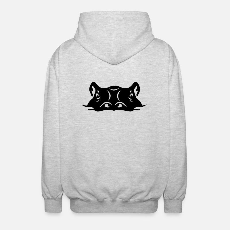 Nilpferd - Unisex Kapuzenjacke - Hellgrau meliert