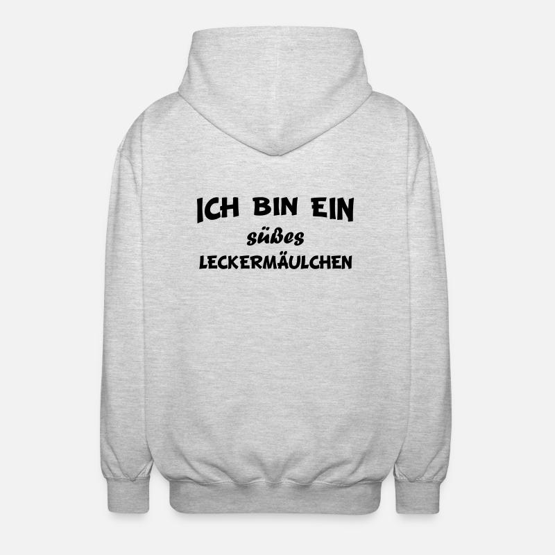 Ich süßes Leckermäulchen - Unisex Kapuzenjacke - Hellgrau meliert
