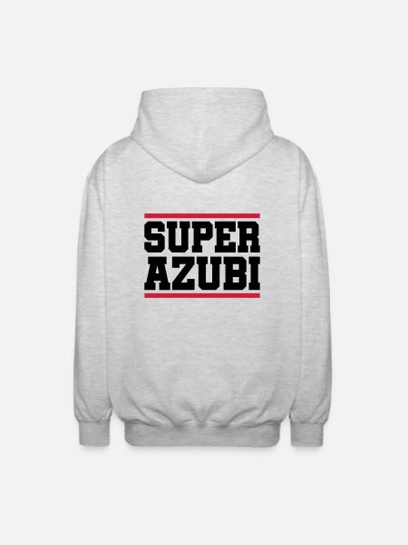 super azubi - Unisex Kapuzenjacke - Hellgrau meliert