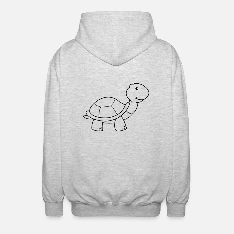 tortue - Veste à capuche unisexe - gris clair chiné