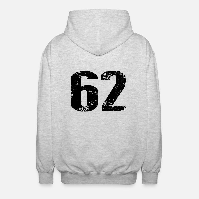 Maillot à 62 numéros - Veste à capuche unisexe - gris clair chiné