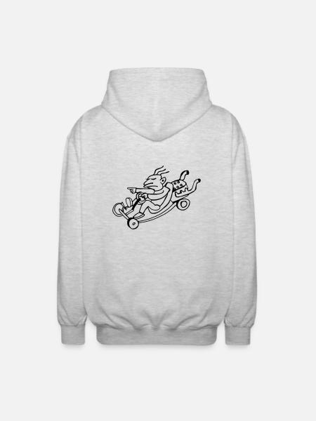 Go-Kart man - Unisex Kapuzenjacke - Hellgrau meliert