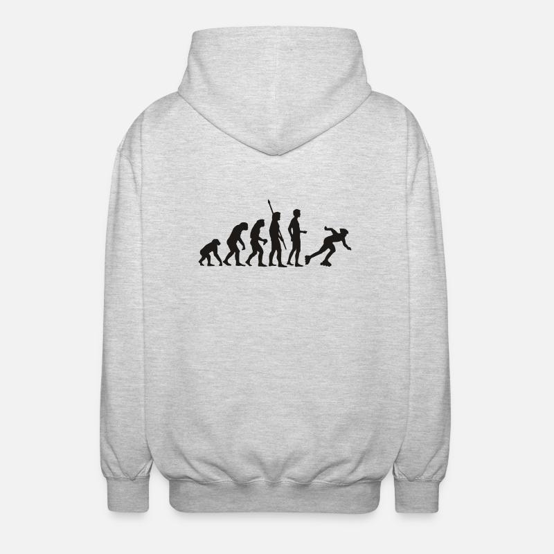 evolution_inliner - Unisex Kapuzenjacke - Hellgrau meliert