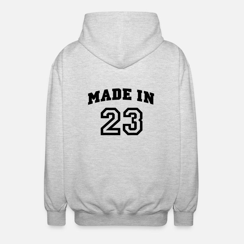 mp_madein23a - Veste à capuche unisexe - gris clair chiné