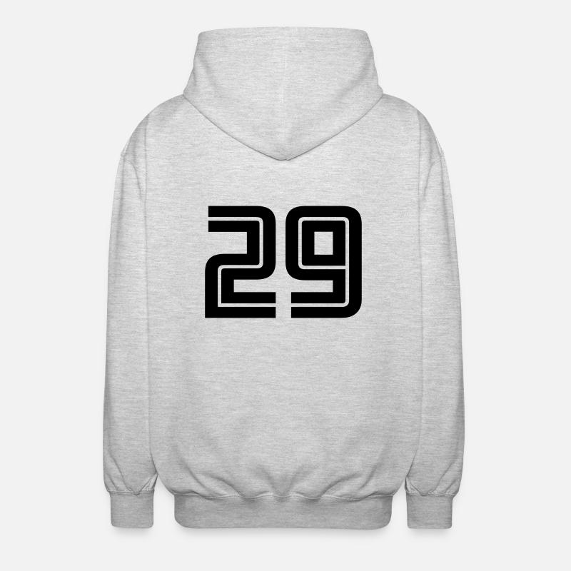 29 - Unisex Kapuzenjacke - Hellgrau meliert