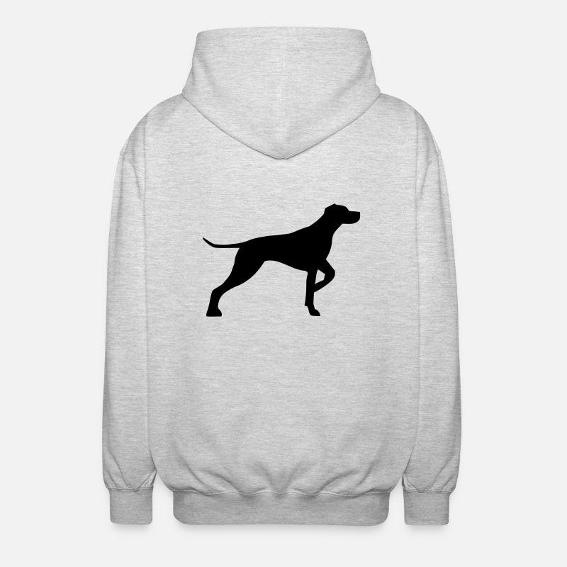 Jagdhund - Unisex Kapuzenjacke - Hellgrau meliert