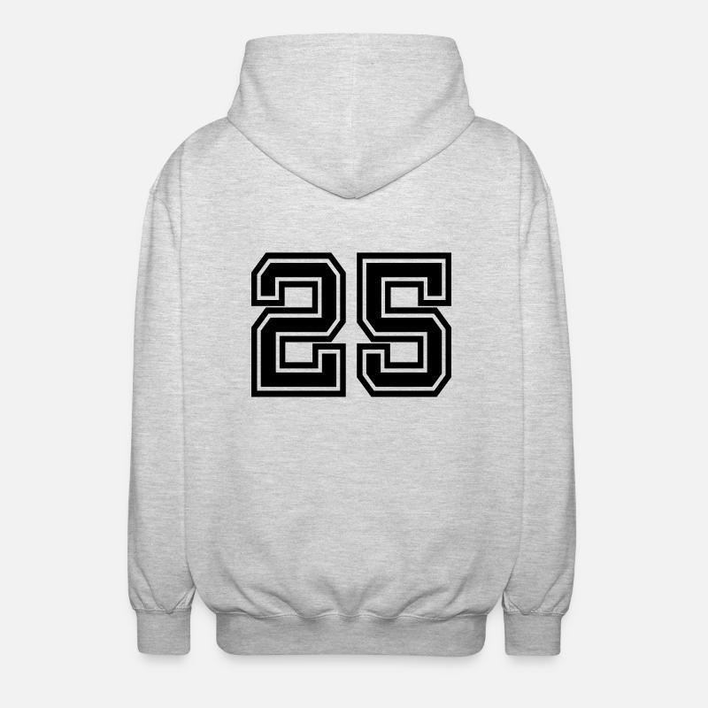 25 - Unisex Kapuzenjacke - Hellgrau meliert