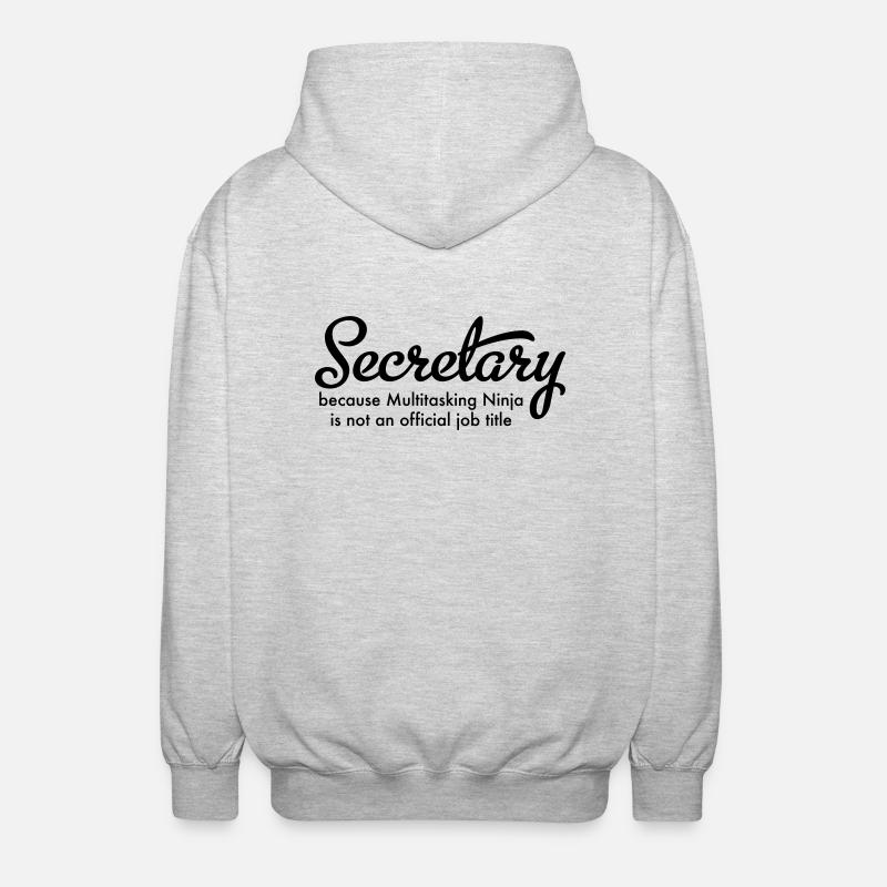 secretary - Unisex Kapuzenjacke - Hellgrau meliert