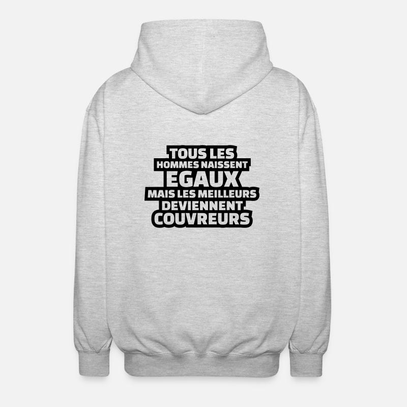les meilleurs deviennent couvreurs - Veste à capuche unisexe - gris clair chiné