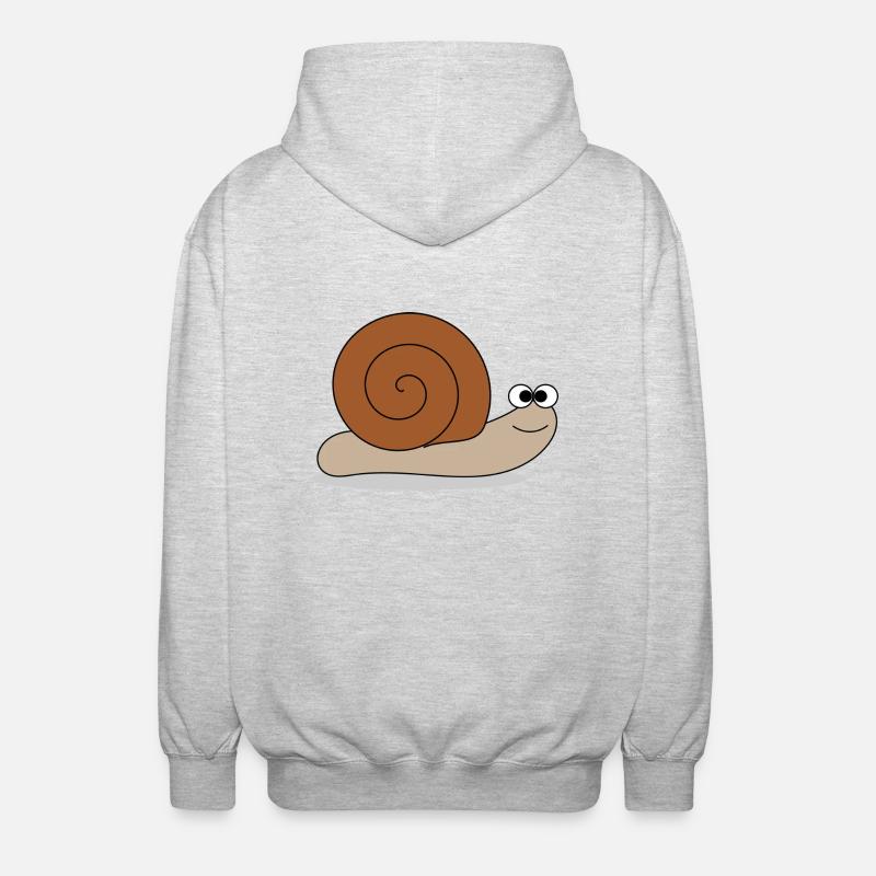 Brown escargot - Veste à capuche unisexe - gris clair chiné