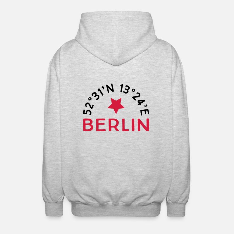 Berlin - Veste à capuche unisexe - gris clair chiné
