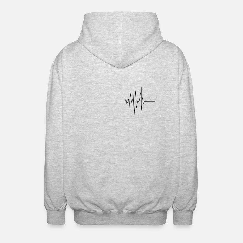 ECG (md) - Veste à capuche unisexe - gris clair chiné