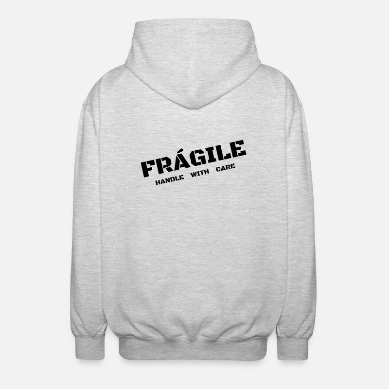 FRÁGILE - Unisex Kapuzenjacke - Hellgrau meliert