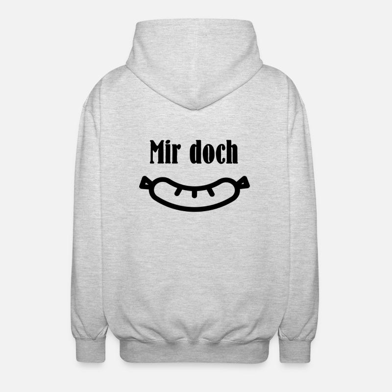 Mir doch Wurst - Unisex Kapuzenjacke - Hellgrau meliert