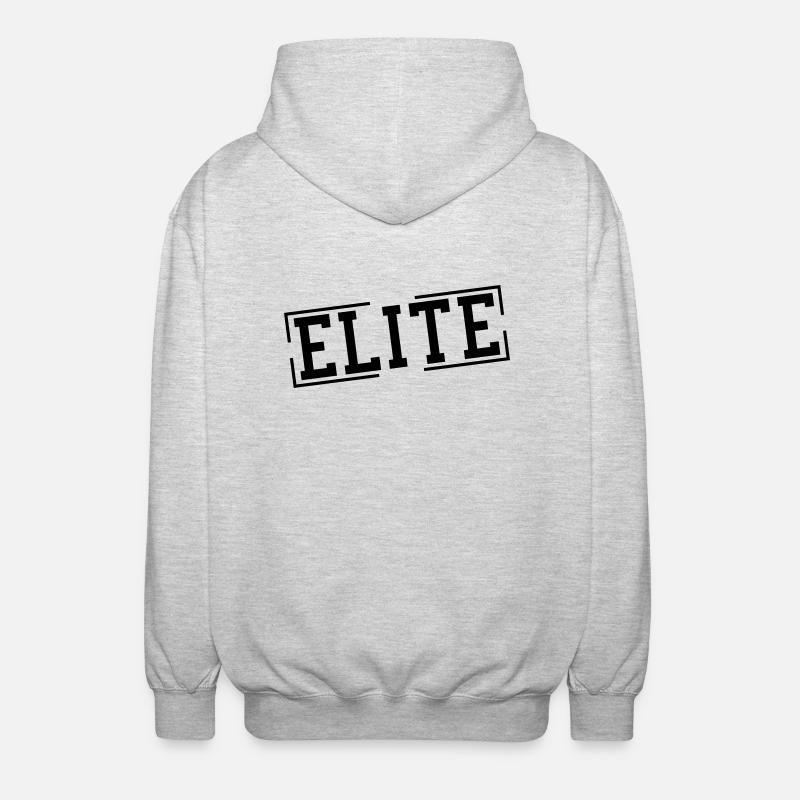 elite_stamp_gr1 - Unisex Kapuzenjacke - Hellgrau meliert