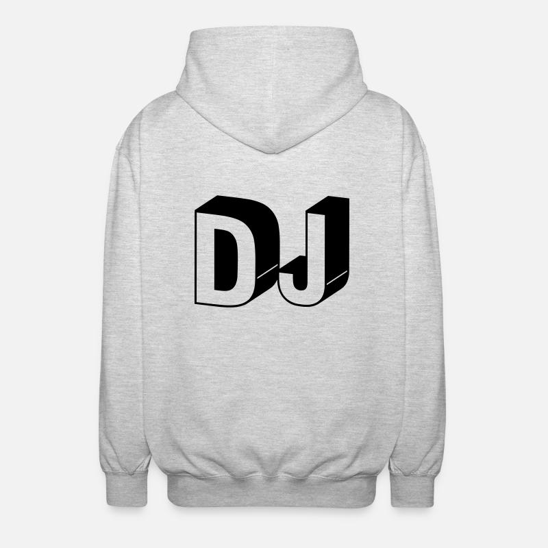 DJ - Unisex Kapuzenjacke - Hellgrau meliert
