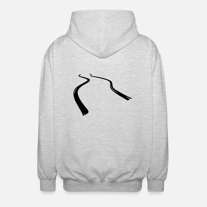 gummiabrieb_skidmarks - Unisex Kapuzenjacke - Hellgrau meliert