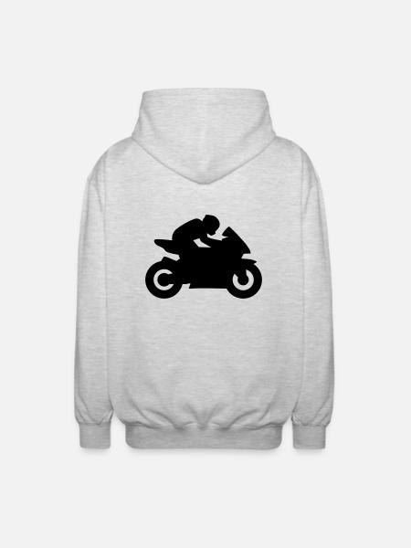 Motocycle - Veste à capuche unisexe - gris clair chiné