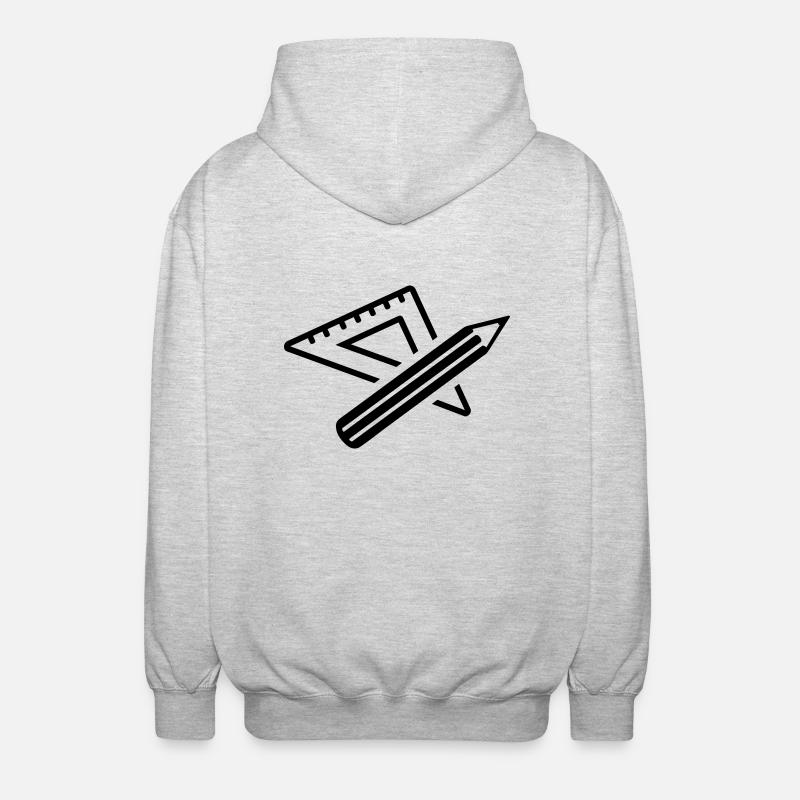 Lineal - Unisex Kapuzenjacke - Hellgrau meliert