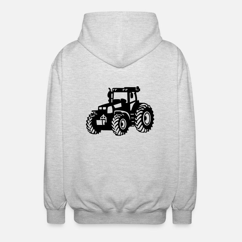 Traktor - Unisex Kapuzenjacke - Hellgrau meliert