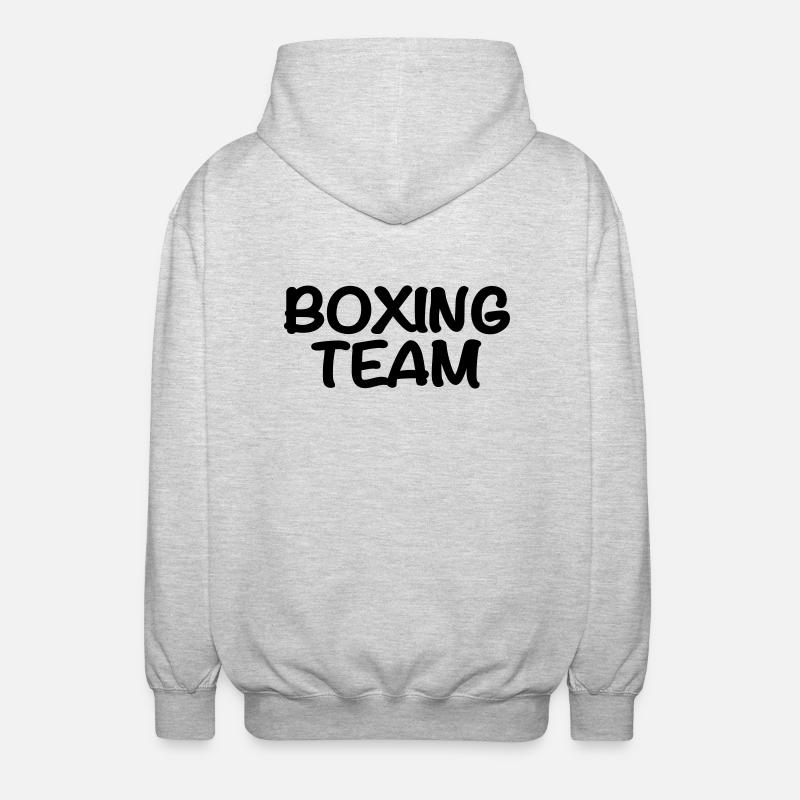Boxing Team - Unisex Hooded Jacket - light heather grey