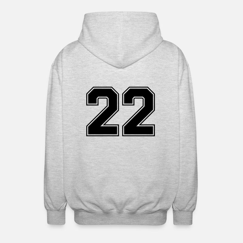 22 - Veste à capuche unisexe - gris clair chiné