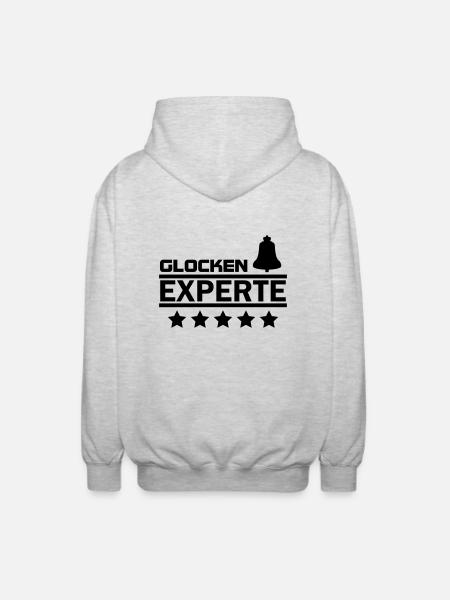 glocken experte - Unisex Kapuzenjacke - Hellgrau meliert