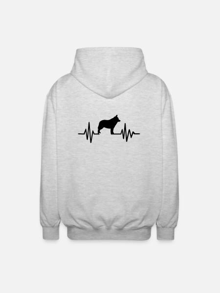 Schipperke - Unisex Kapuzenjacke - Hellgrau meliert