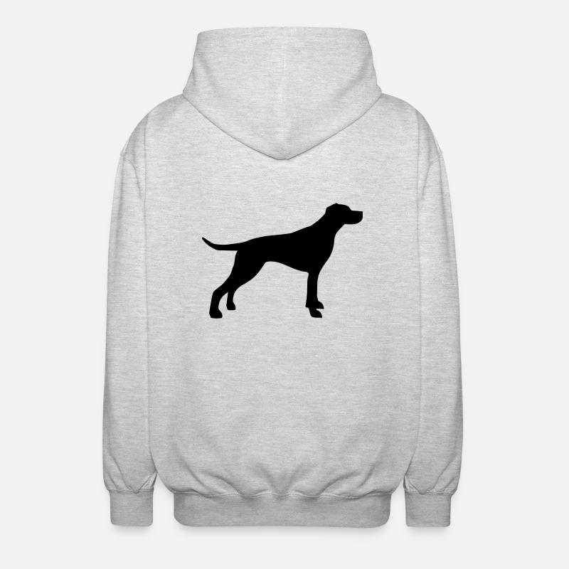 English Pointer - Veste à capuche unisexe - gris clair chiné