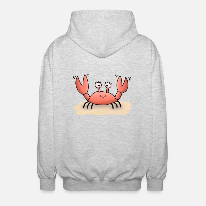 Krabbe Krababbel - Unisex Kapuzenjacke - Hellgrau meliert