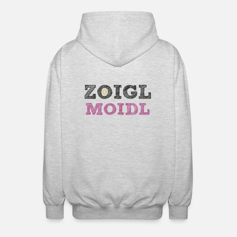 Zoigl Moidl - Unisex Kapuzenjacke - Hellgrau meliert