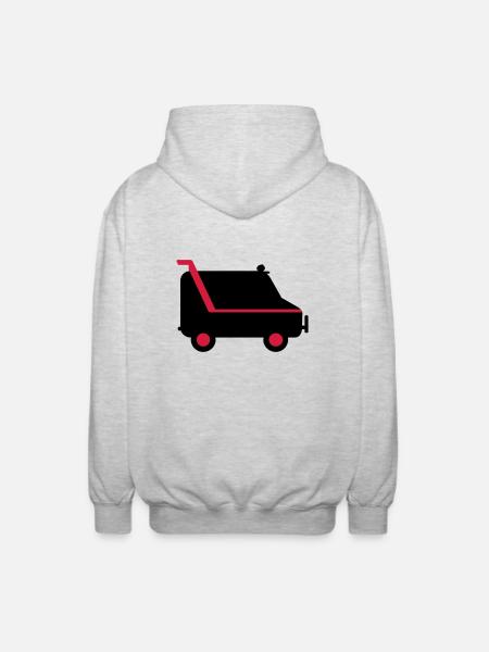 camionnette / van (2c) - Veste à capuche unisexe - gris clair chiné
