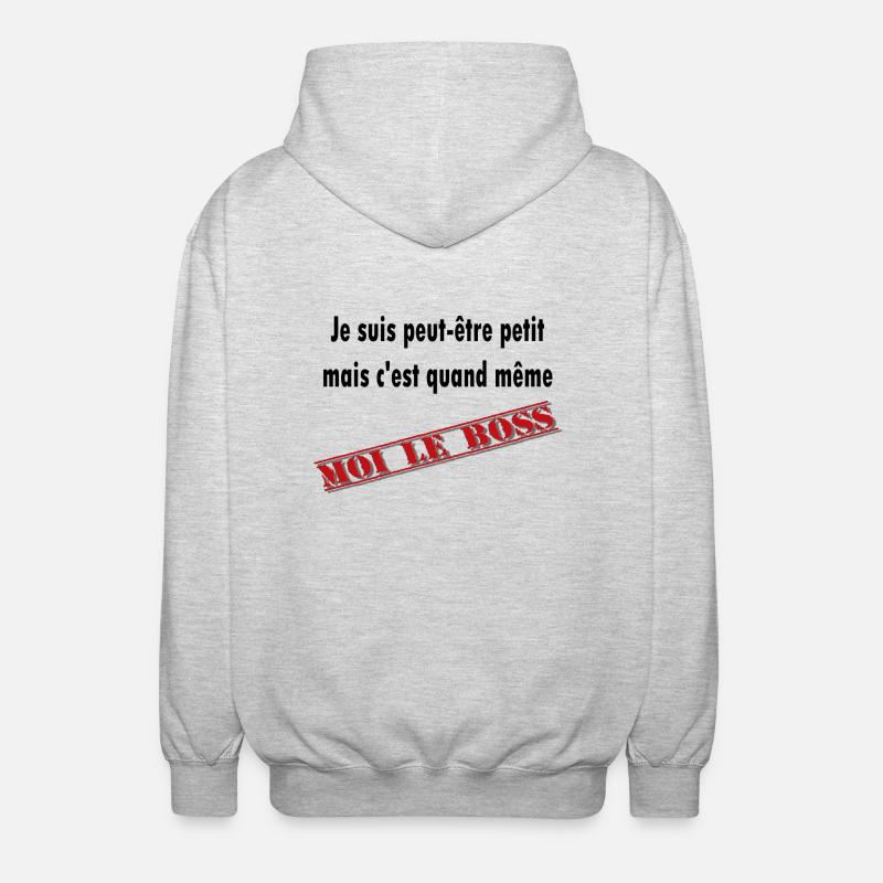 cest moi le boss - Veste à capuche unisexe - gris clair chiné